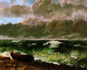 古斯塔夫库尔贝 - The Stormy Sea( The Wave)